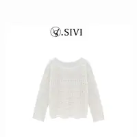 熙薇【罗马艺术】2025春夏新款超柔和纸纱高端镂空防晒毛衣H2213