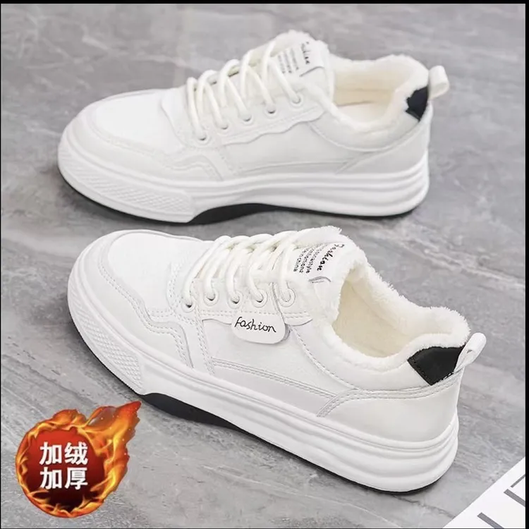 韩系增高显瘦小白鞋女2025秋款韩版百搭厚底板鞋学生复古休闲鞋