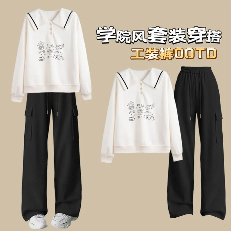 大童女装12-18岁潮款2025新款套装15初中生16青少年13高中生秋季