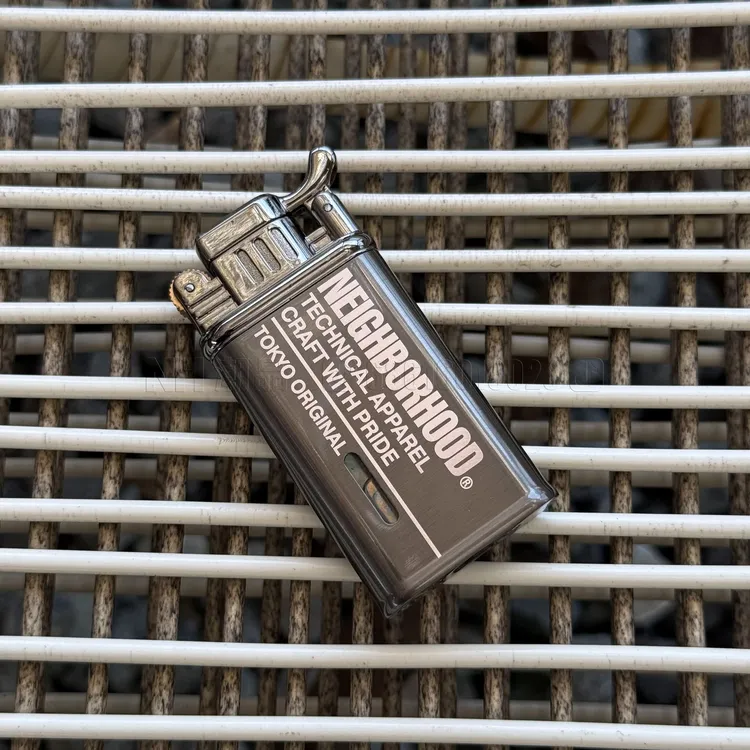 NBHD双直冲合金复古风防风砂轮打火机加宽可充气个性创意可视气窗