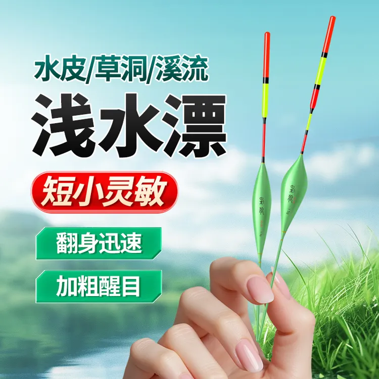 浅水草洞鱼漂水皮漂鲫鱼远投短尾加粗醒目纳米浮漂高灵敏度冰钓漂