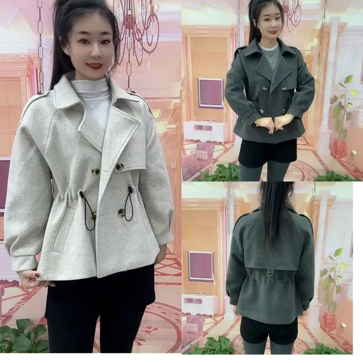 2389款毛呢外套（衣长65左右）