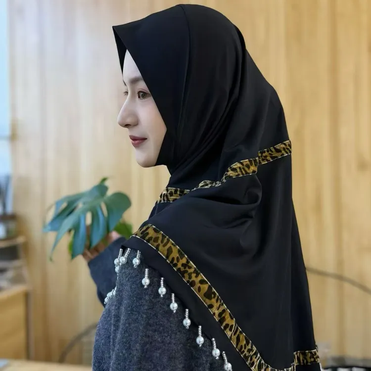 MARY.SR复古金丝设计款拼接大头套