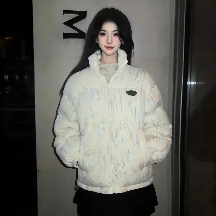 美拉德风洋气减龄立领羽绒棉服女冬季短款宽松韩版显瘦面包服外套