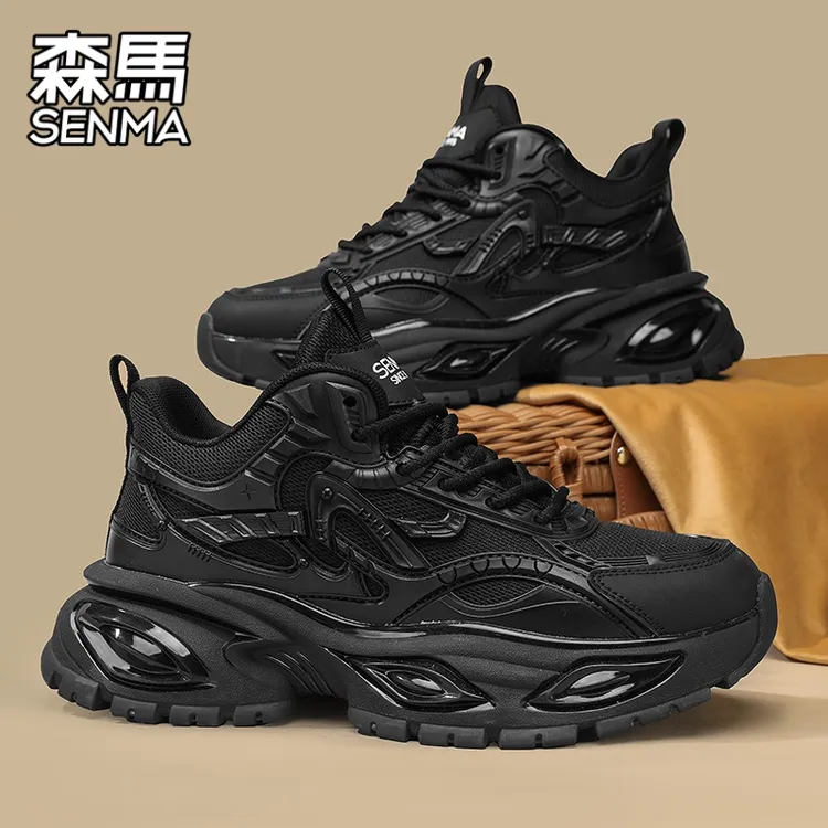 SENMA/森马加绒老爹鞋美式厚底增高开车工作男鞋运动鞋潮通勤百搭