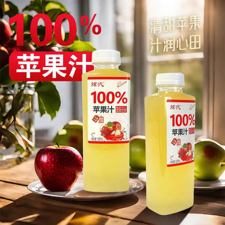 【500ml*10瓶】夏日必备饮品0添加清爽酸甜畅饮网红饮料苹果汁