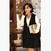 z.dage‘磁场’时尚高级感女士街头韩系风百搭无袖连衣裙-24931