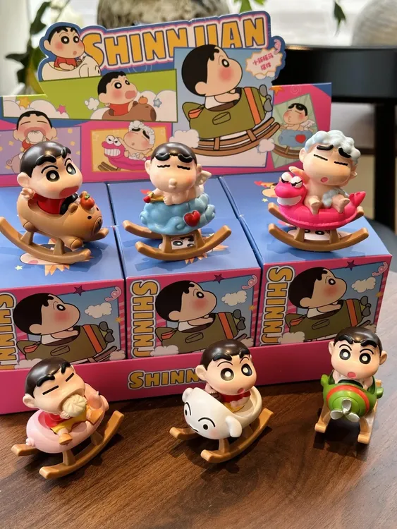 蜡笔小新心愿摇摇马盲盒潮玩手办520情人节生日礼物送女友男友