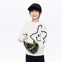 【芷芸专属】littlemoco童装秋装男女童星星提花圆领长袖针织衫