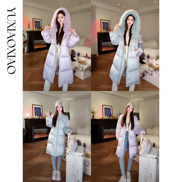 余潇潇【雪域梦境】三防90白鹅绒狐狸毛可拆卸帽子宽松保暖羽绒服