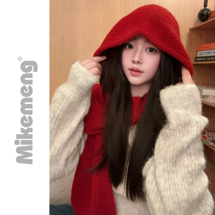 25新款爆款巴拉克拉法帽针织帽秋冬氛围感包头帽子女秋冬冷帽保暖