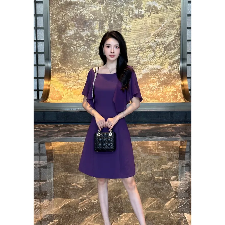 YUANBAO【栀赫Brilliant】夏季法式高级连衣裙修身显瘦气质时尚裙子