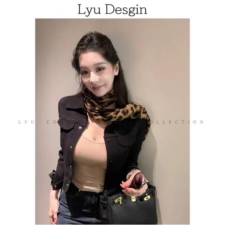 希野逸儿【罗密法式】经典立体剪裁收腰密织单排扣开衫外套女秋冬新