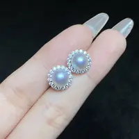 【小北好物】S925银海水珍珠耳钉约7mm+【多样性发一件】2QJ05X51