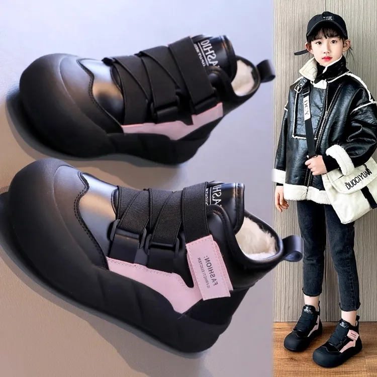 ABC女童雪地靴2025冬季新款儿童大棉鞋加绒加厚中大童防水棉靴子