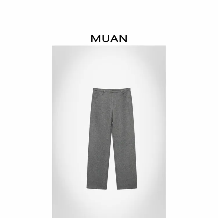 木岸MUAN:《温哥华呢料裤》“温哥华系列”定制630克长裤女D-MJ-F8329
