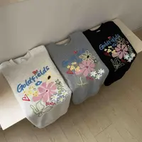 恩熙·韩版新款重工GO蘑菇花朵加绒卫衣9882