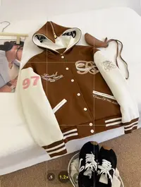 小熊正品 棕色棒球服外套 L25092316