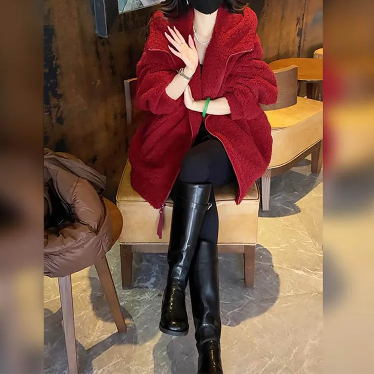 新款加厚洋气中长款棉衣外套2025冬季百搭保暖时尚连帽棉服女