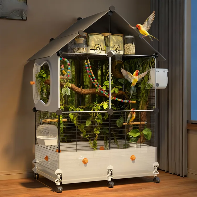 鸟笼子鹦鹉大号新型防溅家用玄凤虎皮小太阳牡丹专用豪华别墅鸟笼