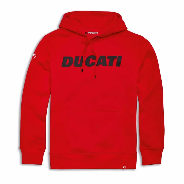 Ducati Logo 红色 连帽运动衫 经典简约