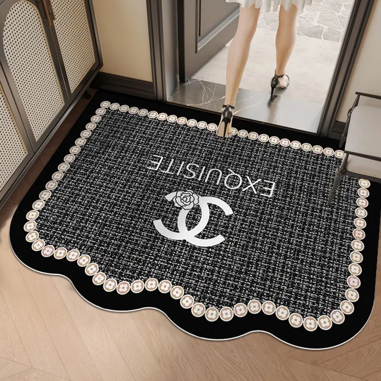 小香风入户门垫玄关脚垫轻奢家用进门地垫可裁剪吸水防滑耐脏易清