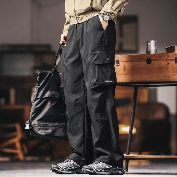 格蓝鹿美式户外多口袋工装休闲裤男士2025秋季新款伞兵冲锋长裤子