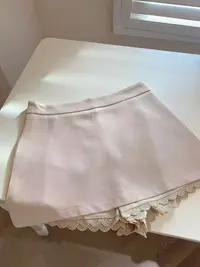 【Chicen】♥奶杏蕾丝絮少女风甜美百搭半身裙