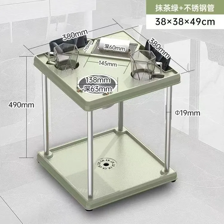 麻将机茶几麻将机旁小茶几棋牌室烟灰缸水杯架茶水架多功能置物架