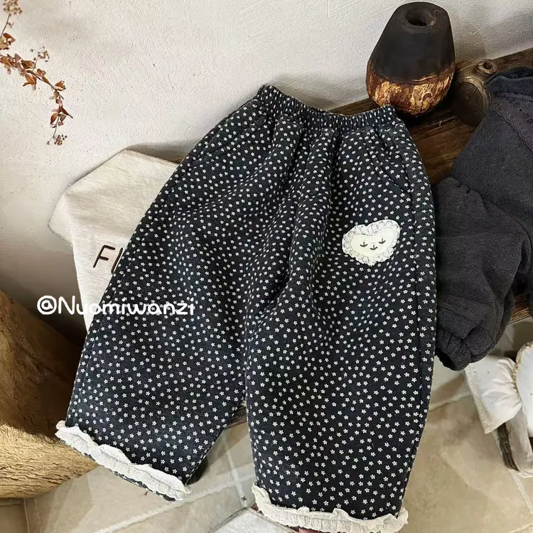 MS-28066-儿童时尚洋气百搭碎花休闲裤（冬款）