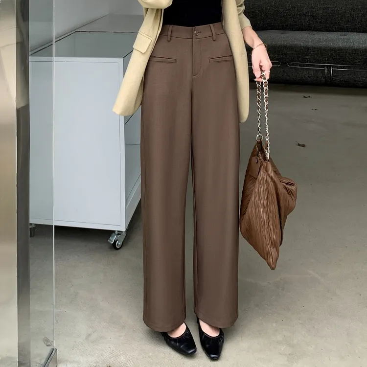 OTHER6601女士秋季新款高腰阔腿休闲垂感直筒阔腿裤