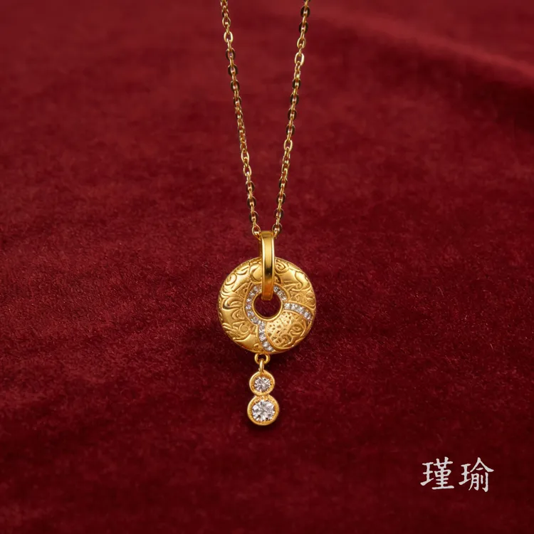 K04104黄色葫芦圆环项链多样性发货47307