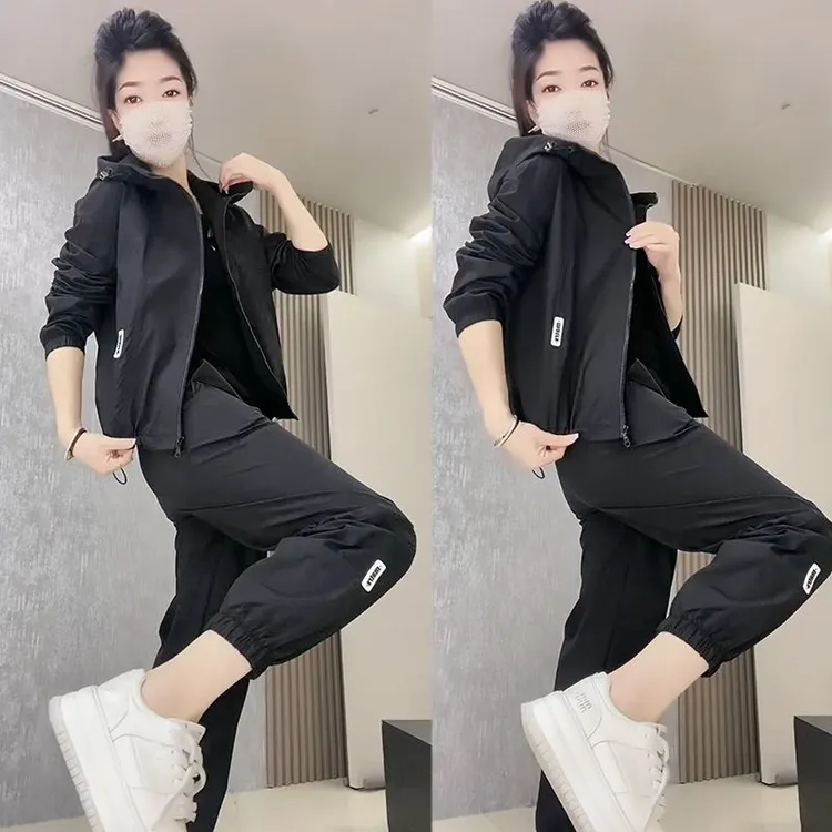 2025春季新款时尚套装女宽松大码气质网红显瘦休闲高档减龄两件套