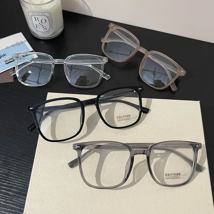 大框近视眼镜女款潮流时尚百搭平光镜高颜值防蓝光眼镜框镜架