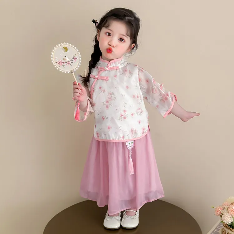 汉服女童夏款2025新款儿童宝宝裙子新中式超仙国风套装夏季连衣裙