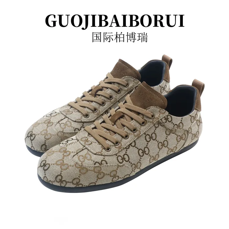国际柏博瑞皮鞋男款2025新款低帮透气时尚百搭休闲鞋板鞋潮流轻奢