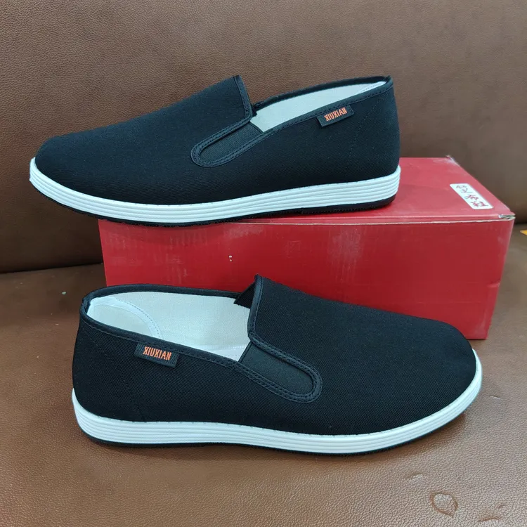 透气薄款休闲风防滑圆头注压布鞋舒适春夏休闲时尚