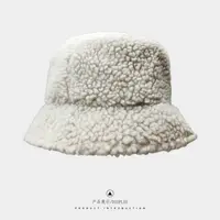 闪闪兒 短檐秋冬帽子渔夫帽极简风时尚保暖毛绒羊羔绒1111