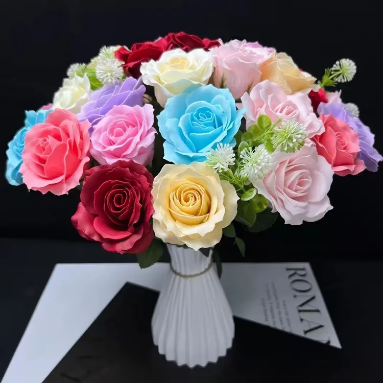 【混12色】12朵香皂花曼塔玫瑰材料包手工DIY制作材料