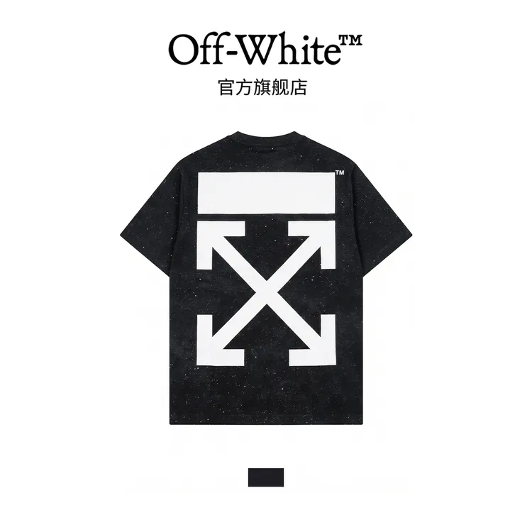 OFF-WHITESS26重工潮牌溶解箭头渐变星空泼墨短袖OFFTEGLOG302Q