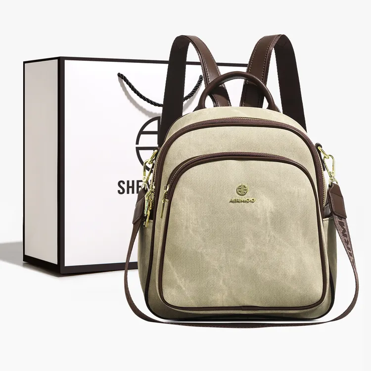 SHENGMILUO/圣米洛轻奢设计感双肩包包女简约通勤百搭可单肩背包