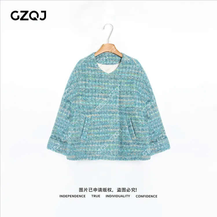 老琴私服【青岚织雪】90白鸭绒高级羽绒小香风外套女冬季新款 43077