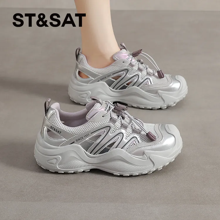 星期六镂空户外凉鞋女款2025夏季新款女鞋增高百搭潮流休闲溯溪鞋