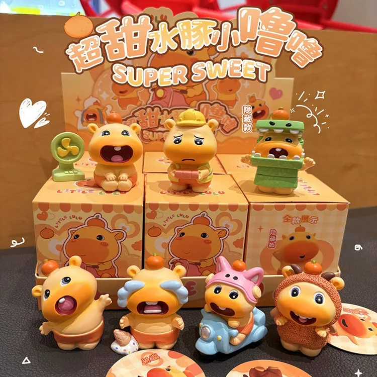 水豚噜噜宝藏盲盒树脂玩具手办公仔摆件网红爆款朋友闺蜜礼物商品图