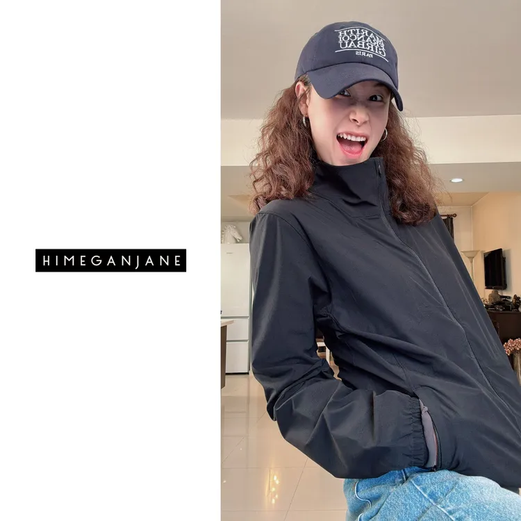 HIMEGANJANE “lu立领夹克”透气舒适超显瘦 4D工艺四面弹外套25007