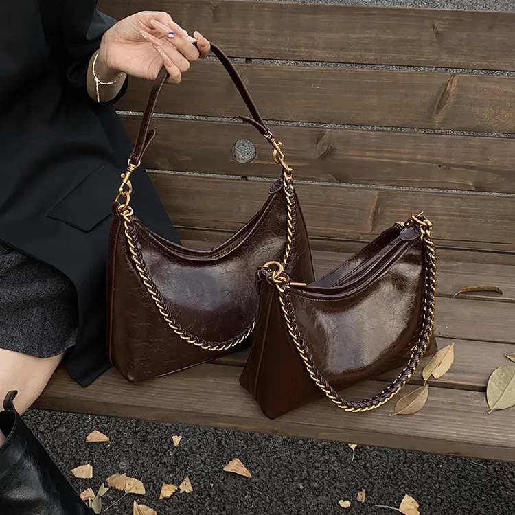 拉链简约风防盗欧美时尚单肩包小包包休闲韩版气质腋下包