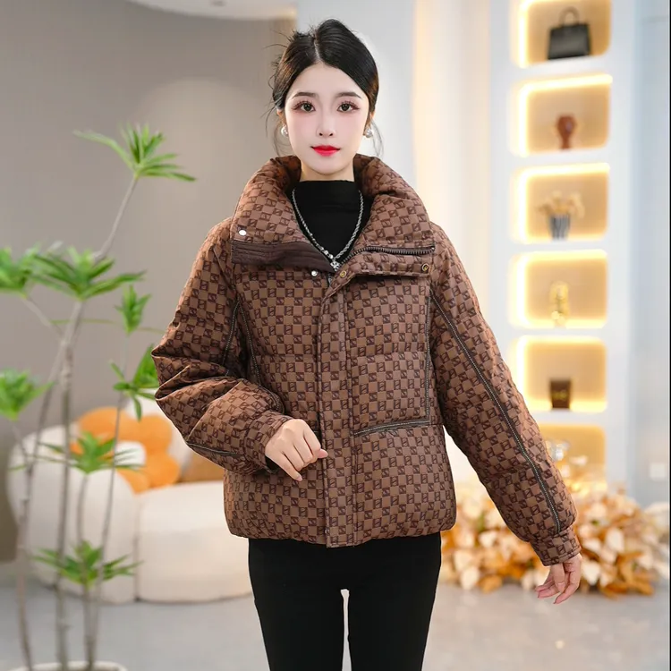 时尚洋气保暖加厚显瘦羽绒服新款新中式宽松2025年冬季SJYF3310