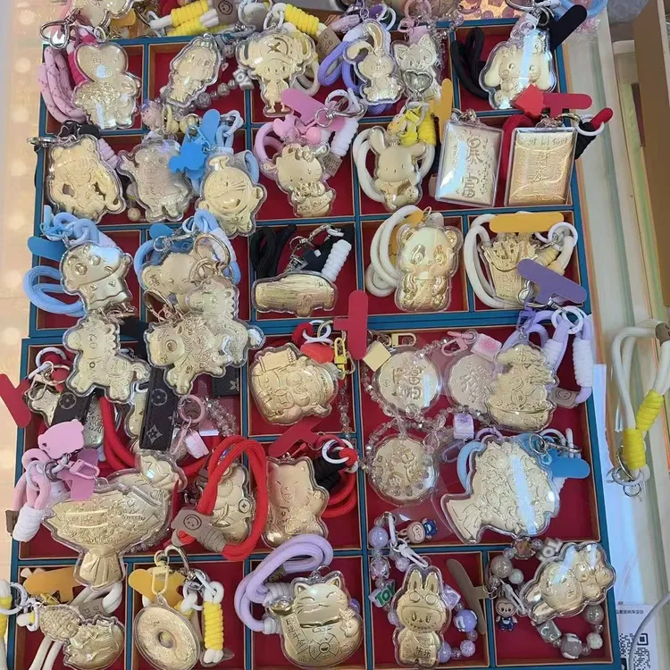 含金工艺品水贝新款热门【合集】 挂饰拍手机包包挂件潮款钥匙扣