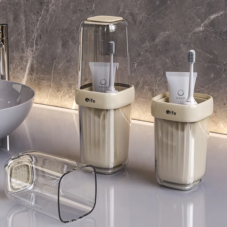 【钧逸】旅行洗漱杯漱口杯学生家庭旅游牙膏牙刷用品收纳盒家用