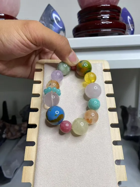 天然多宝水晶手链x12